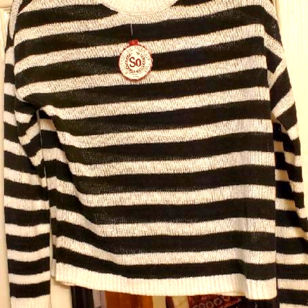 NWT Black and White Sweater